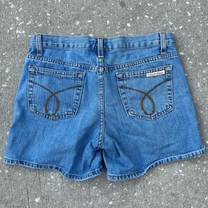 Vintage Calvin Klein Jeans Denim Shorts // mid rise cotton light wash